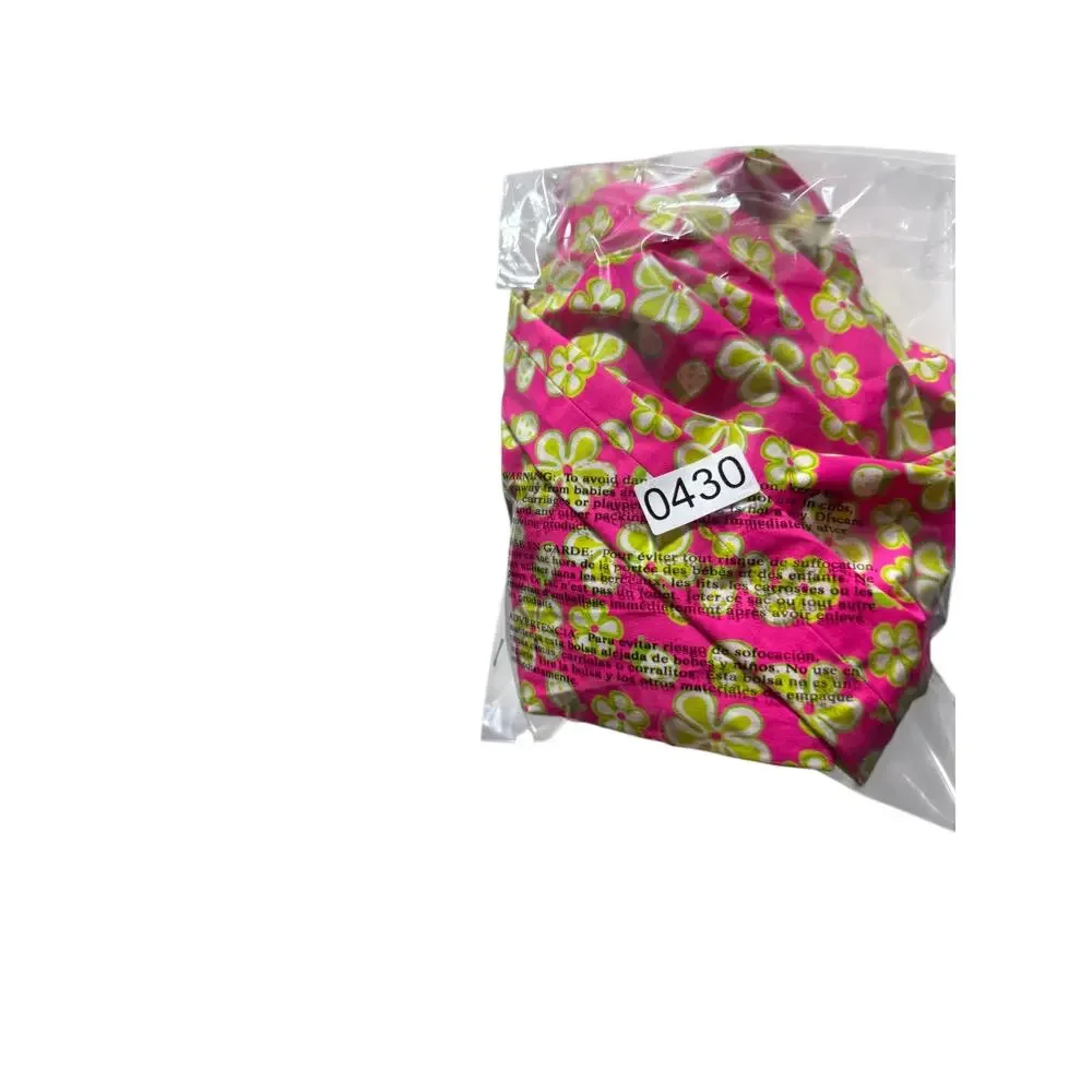 VTG Lilly Pulitzer Dune Buggy Cropped Pants Womens 6 Pink Floral Stretch Beach